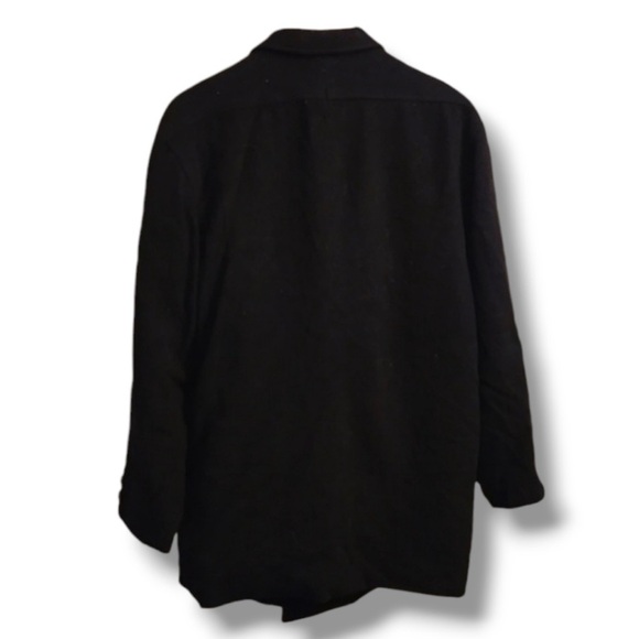 Pierre Balmain Paris Black Wool Double Breasted Coat - Picture 3 of 6